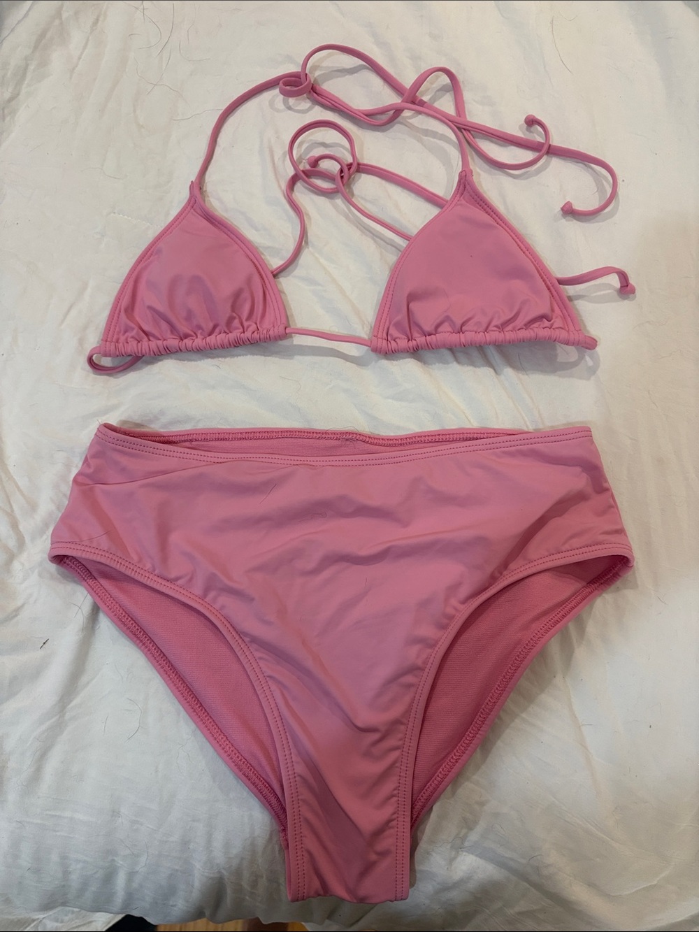 Hollister Pink Two-Piece Triangle Bikini Set